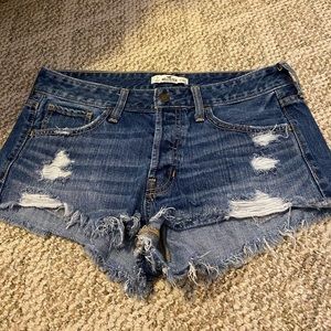 Hollister blue jean shorts